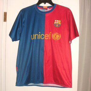 FCB Official Futbol Soccer Jersey ETO'O 9 Barcelona Spain Unicef Short Sleeve S